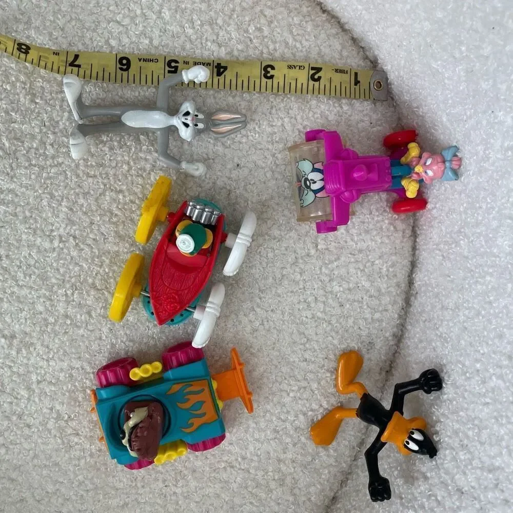 Vintage 5 80s Looney Tiny Tunes Figures Cars Bugs Bunny Daffy Duck